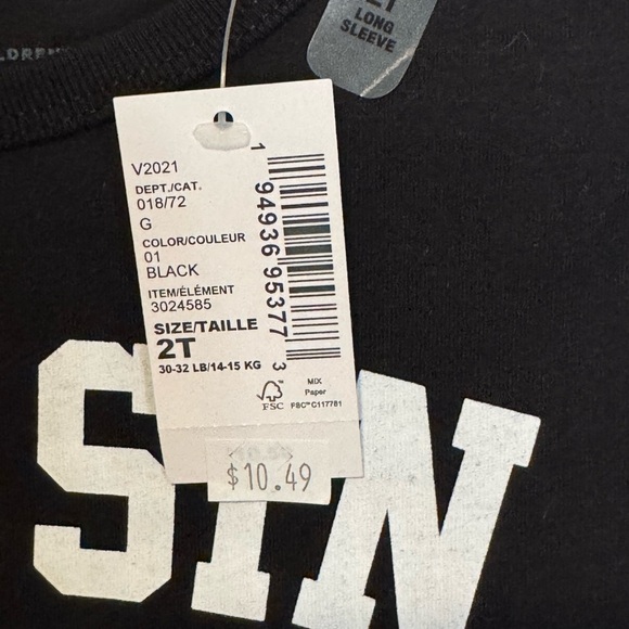 The Children's Place Black Cousin Crew Long Sleeve Tee - Picture 6 of 7